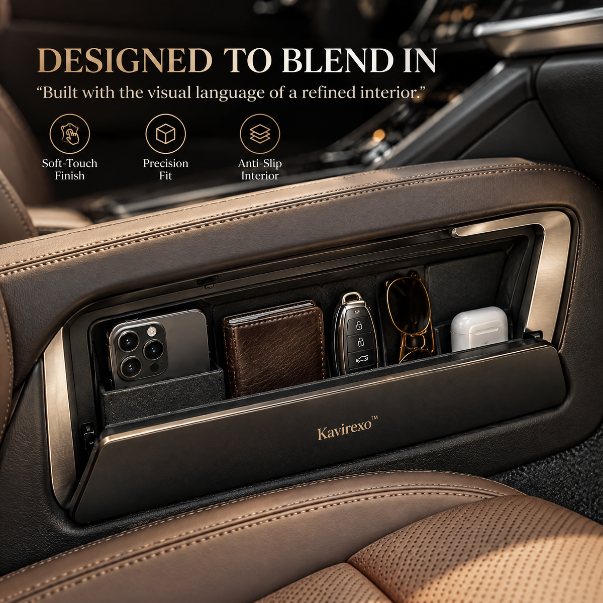 Kavirexo™ Seat-Side Hidden Valet Dock
