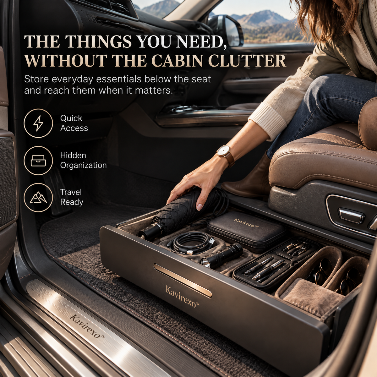 Kavirexo™ Under-Seat Pull-Out Drawer
