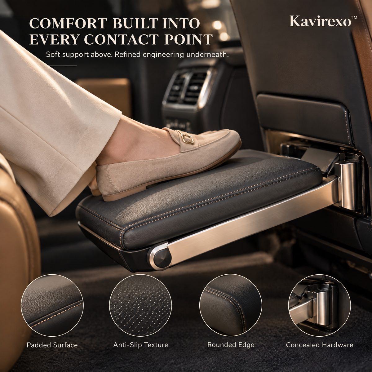 Kavirexo™ Retractable Footrest Lounge System