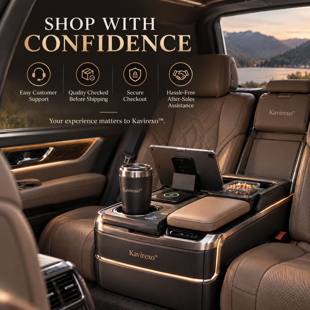 Kavirexo™ Convertible Rear Seat Lounge Dock