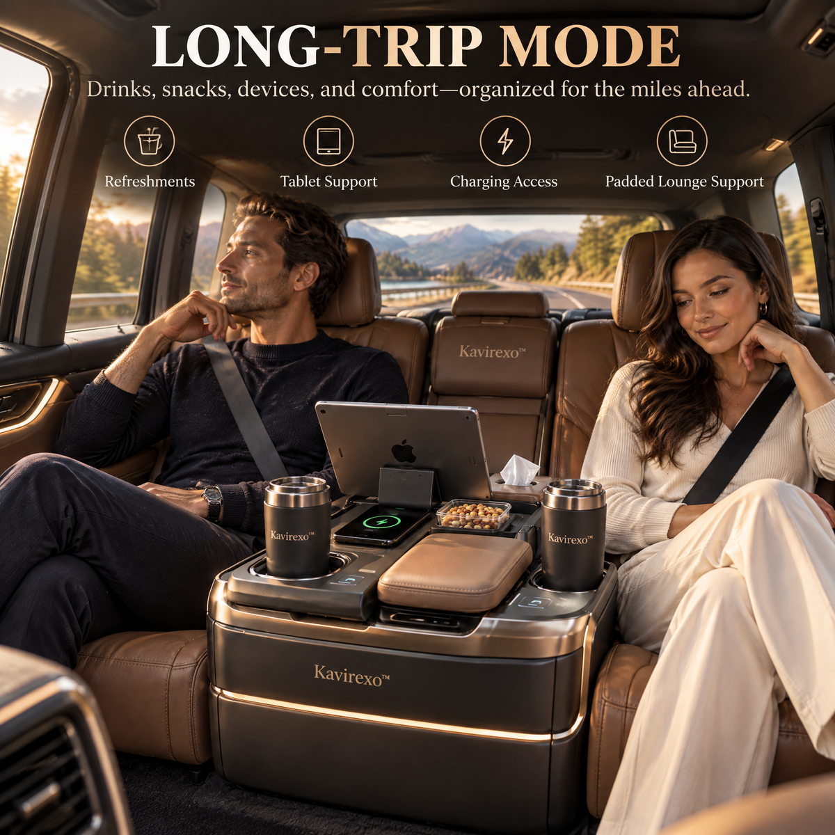 Kavirexo™ Convertible Rear Seat Lounge Dock