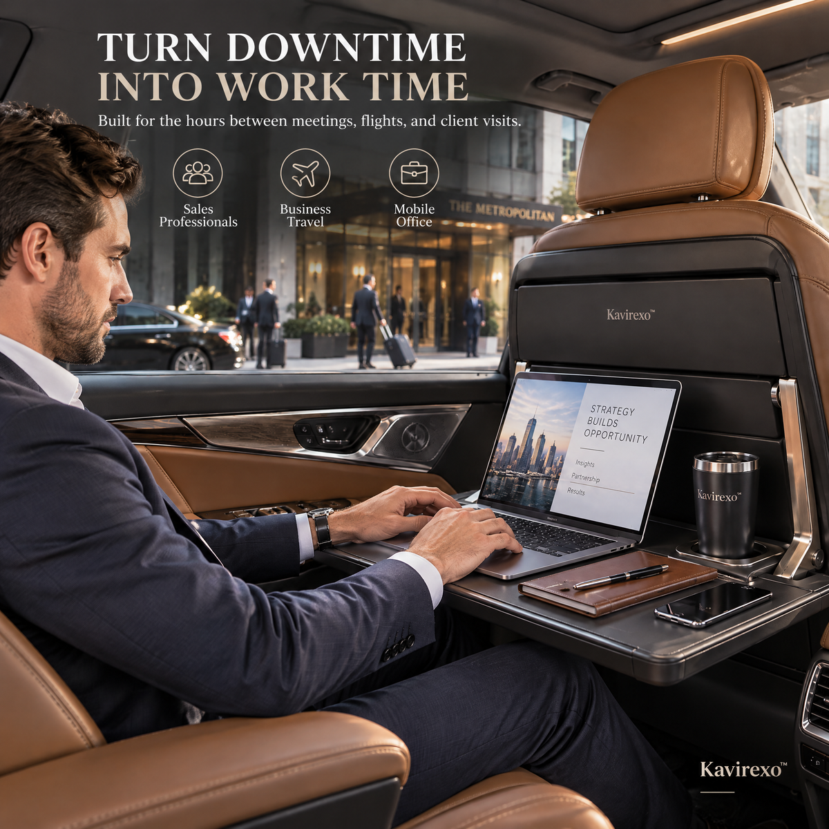Kavirexo™  Fold-Out Passenger Workstation