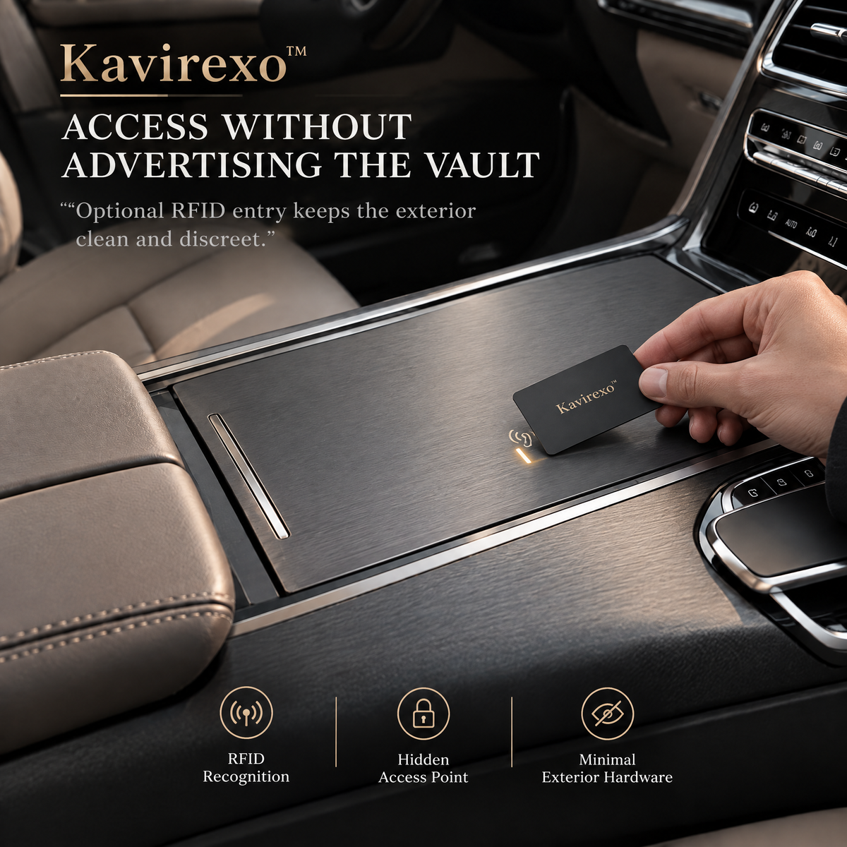 Kavirexo™ Console Sliding Privacy Vault