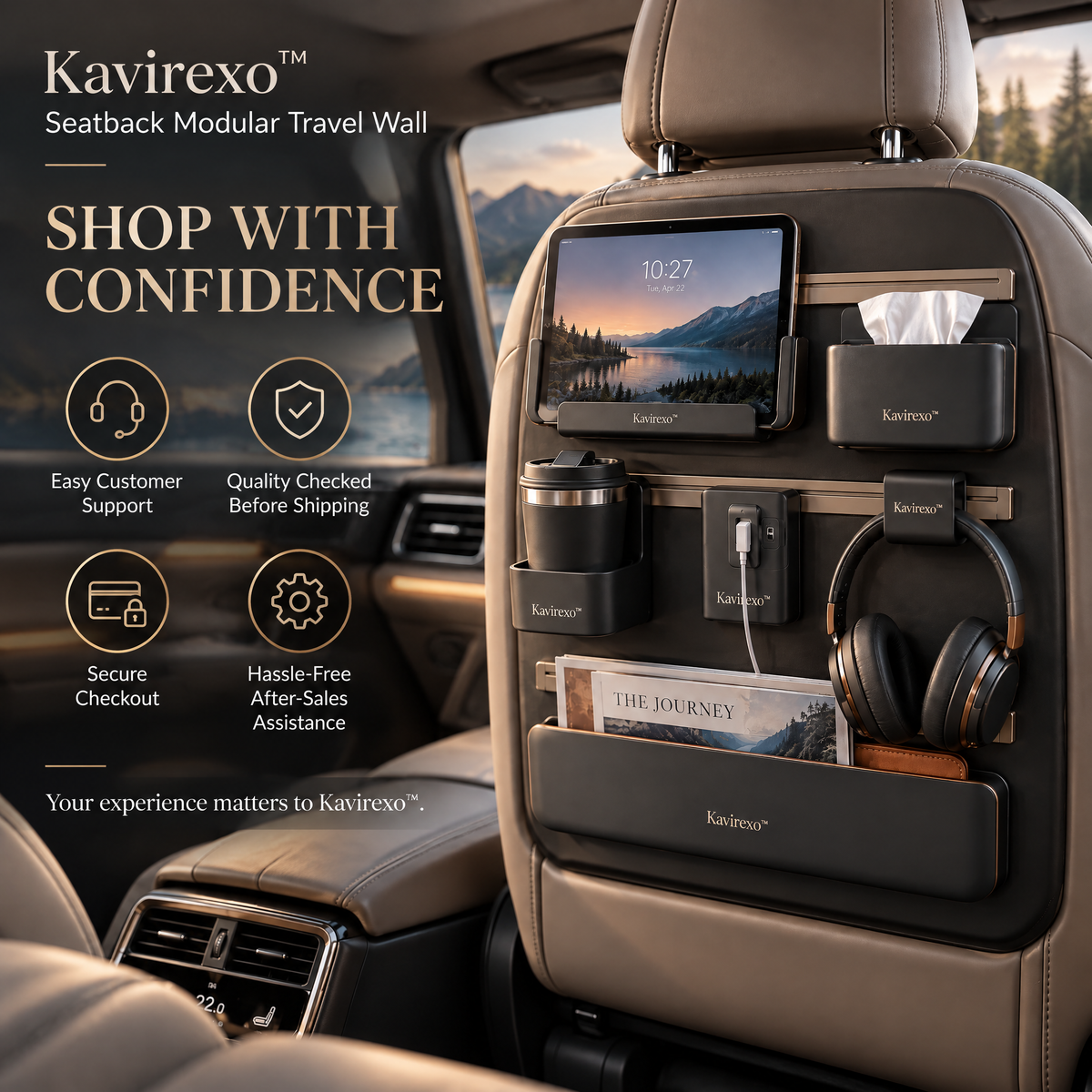 Kavirexo™ Seatback Modular Travel Wall