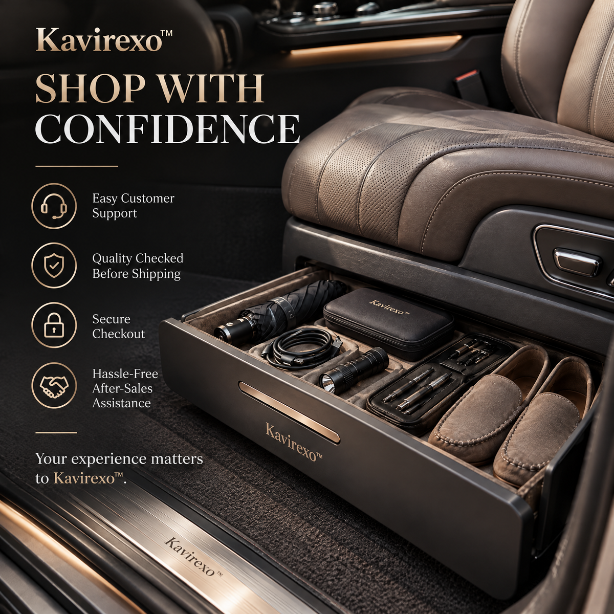 Kavirexo™ Under-Seat Pull-Out Drawer