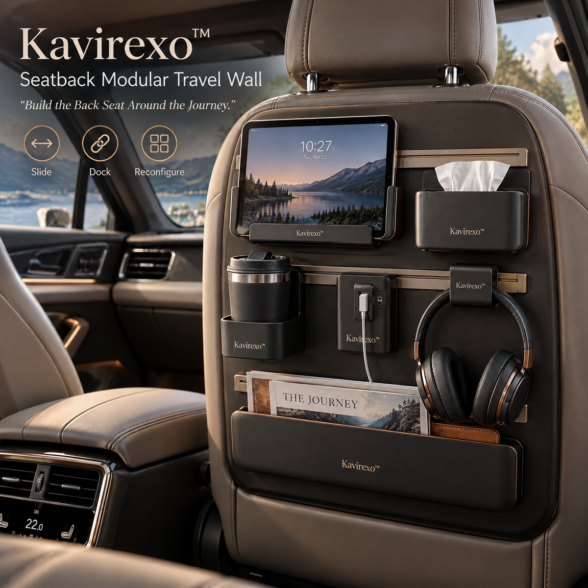 Kavirexo™ Seatback Modular Travel Wall
