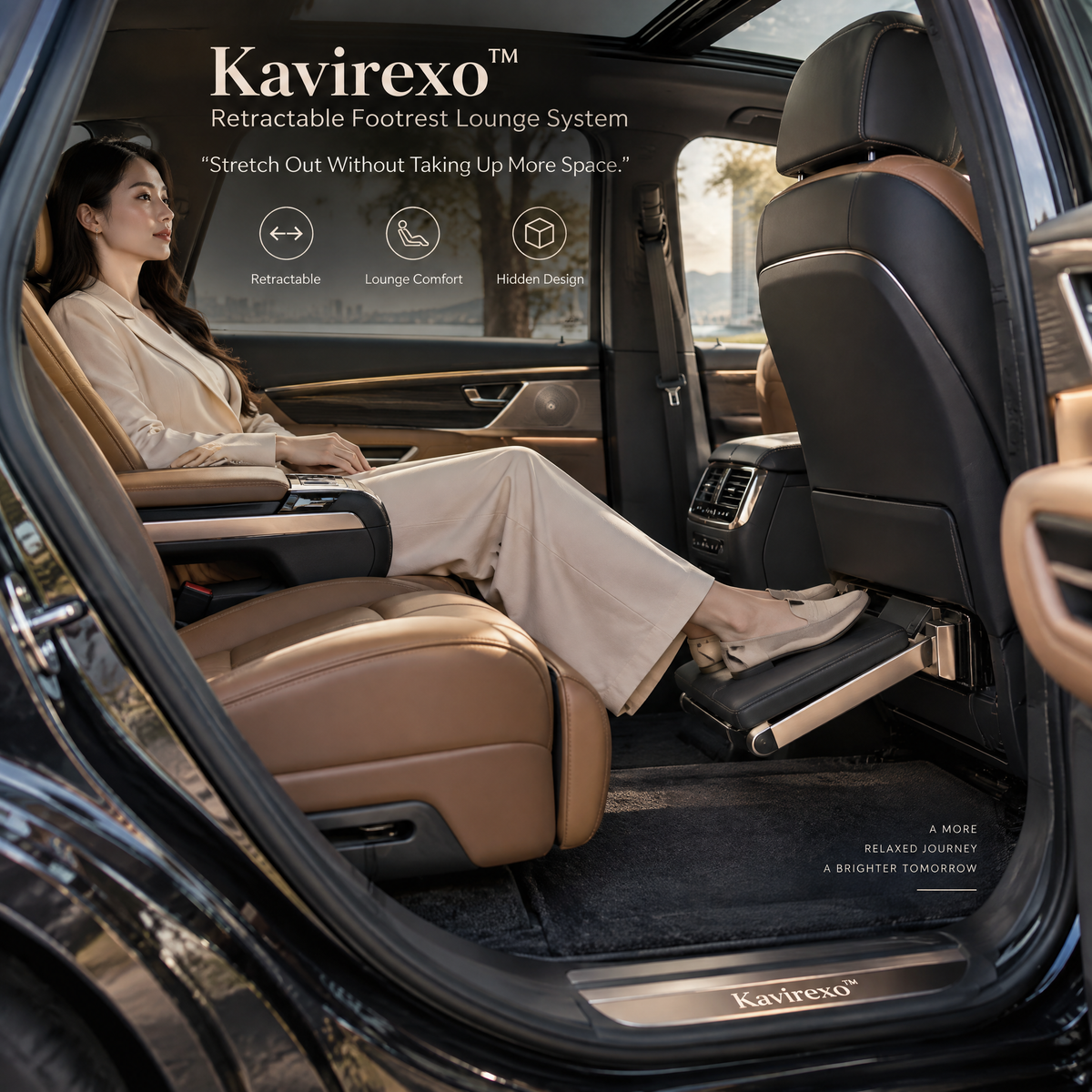 Kavirexo™ Retractable Footrest Lounge System