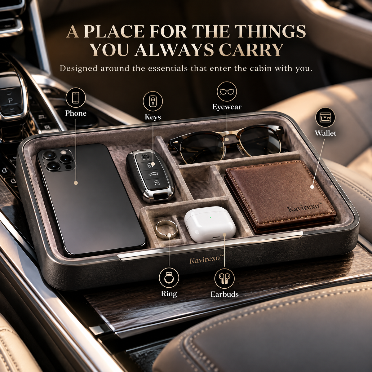Kavirexo™ Car Entry Valet Tray