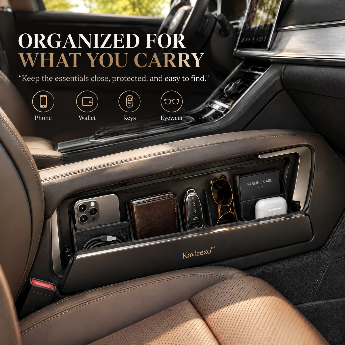 Kavirexo™ Seat-Side Hidden Valet Dock