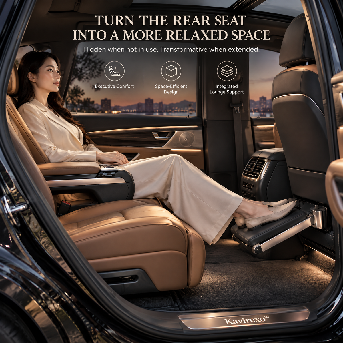 Kavirexo™ Retractable Footrest Lounge System