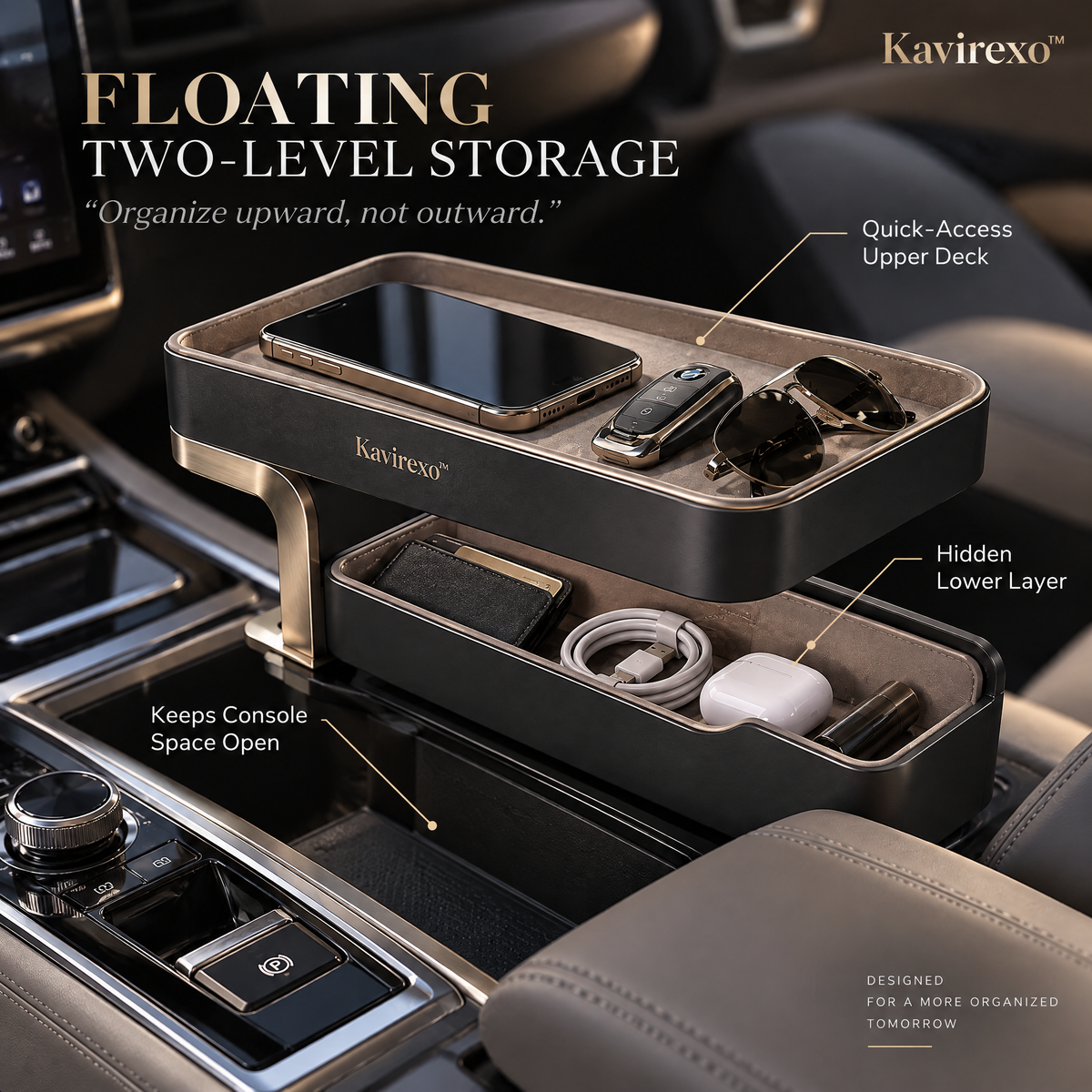 Kavirexo™ Center Console Floating Organizer