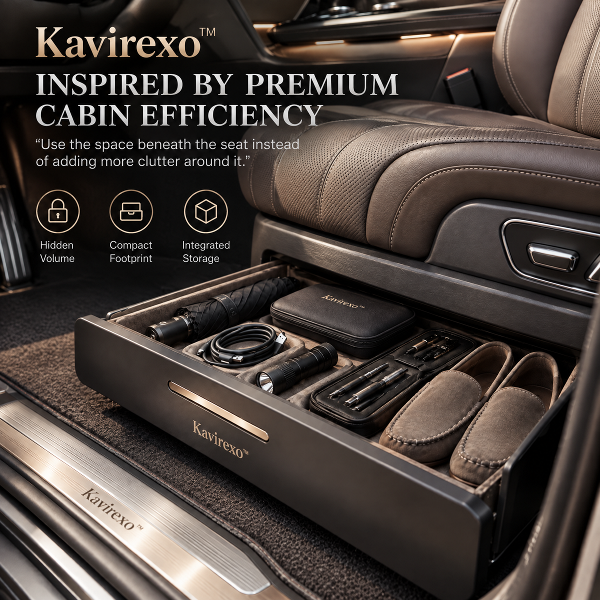 Kavirexo™ Under-Seat Pull-Out Drawer